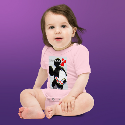 Designer Mickey-Mouse Baby Short Sleeve One Piece | Available in Multiple Colors | Design on Front & Back