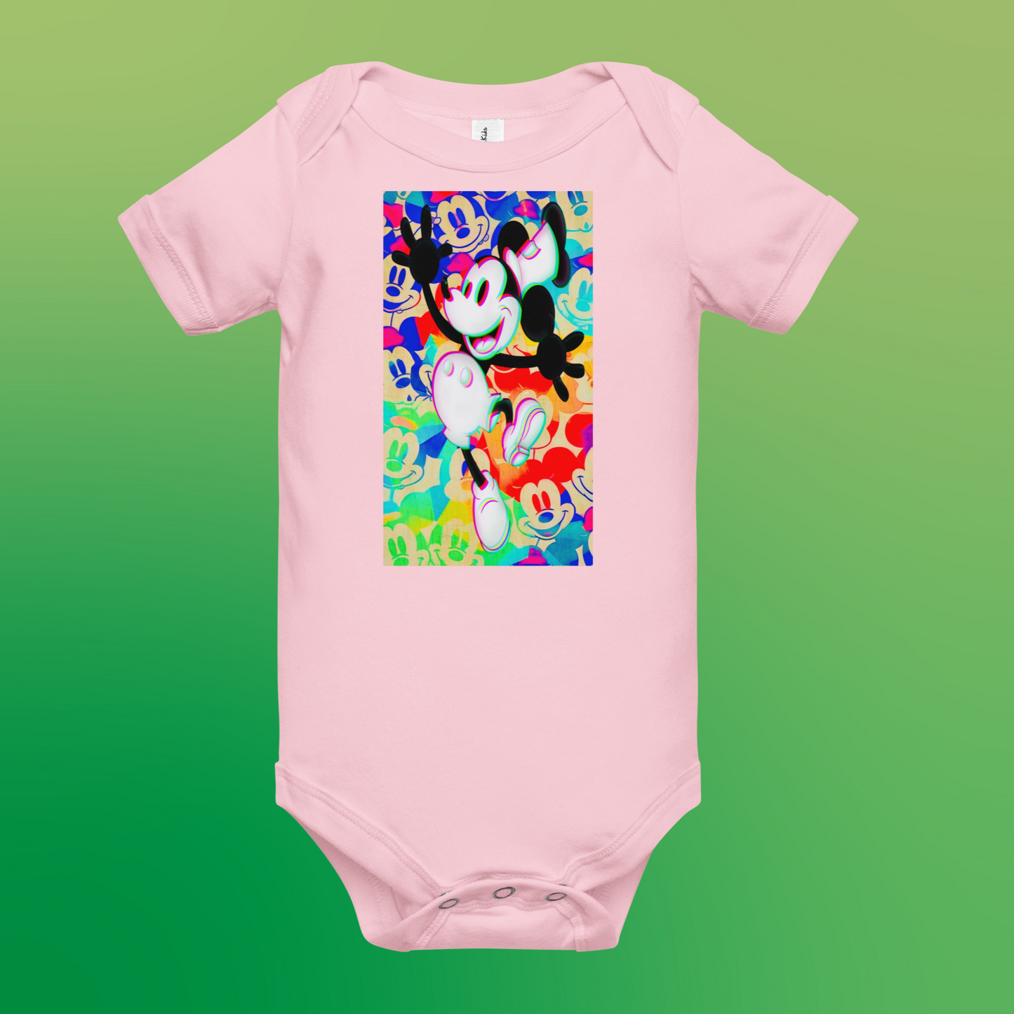 Designer 3D Mickey-Mouse Baby Short Sleeve One Piece | Available in Multiple Colors | Design on Front & Back