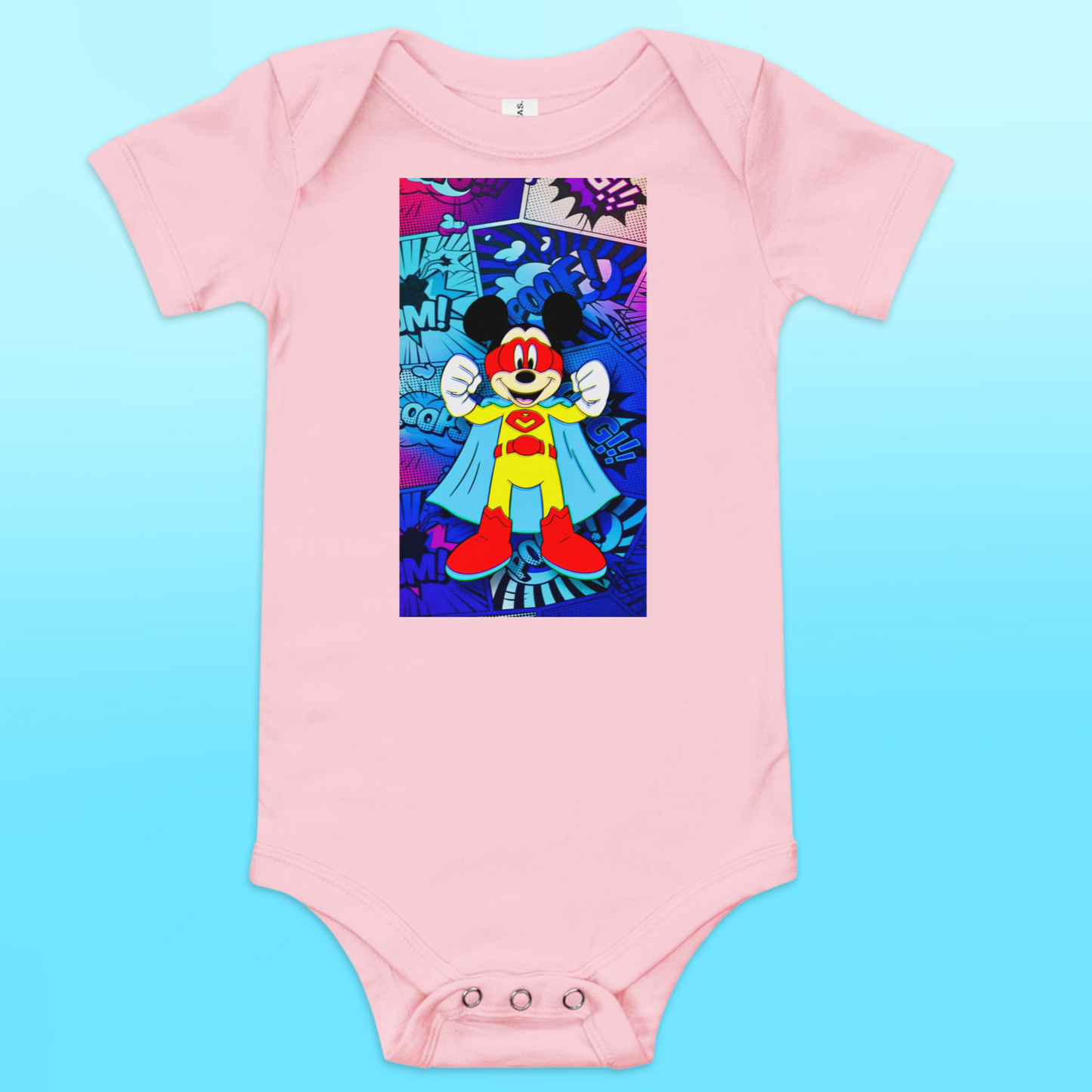 Designer Mickey-Mouse Baby Short Sleeve One Piece | Available in Multiple Colors | Design on Front & Back