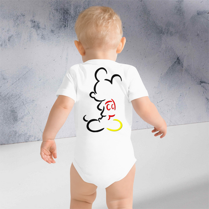 Designer Mickey-Mouse Baby Short Sleeve One Piece | Front & Back Design | Available in Multiple Colors