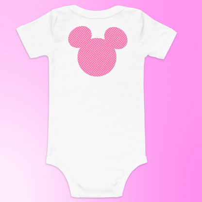 Designer Minnie-Mouse Baby Short Sleeve One Piece | Available in Multiple Colors | Design on Front & Back