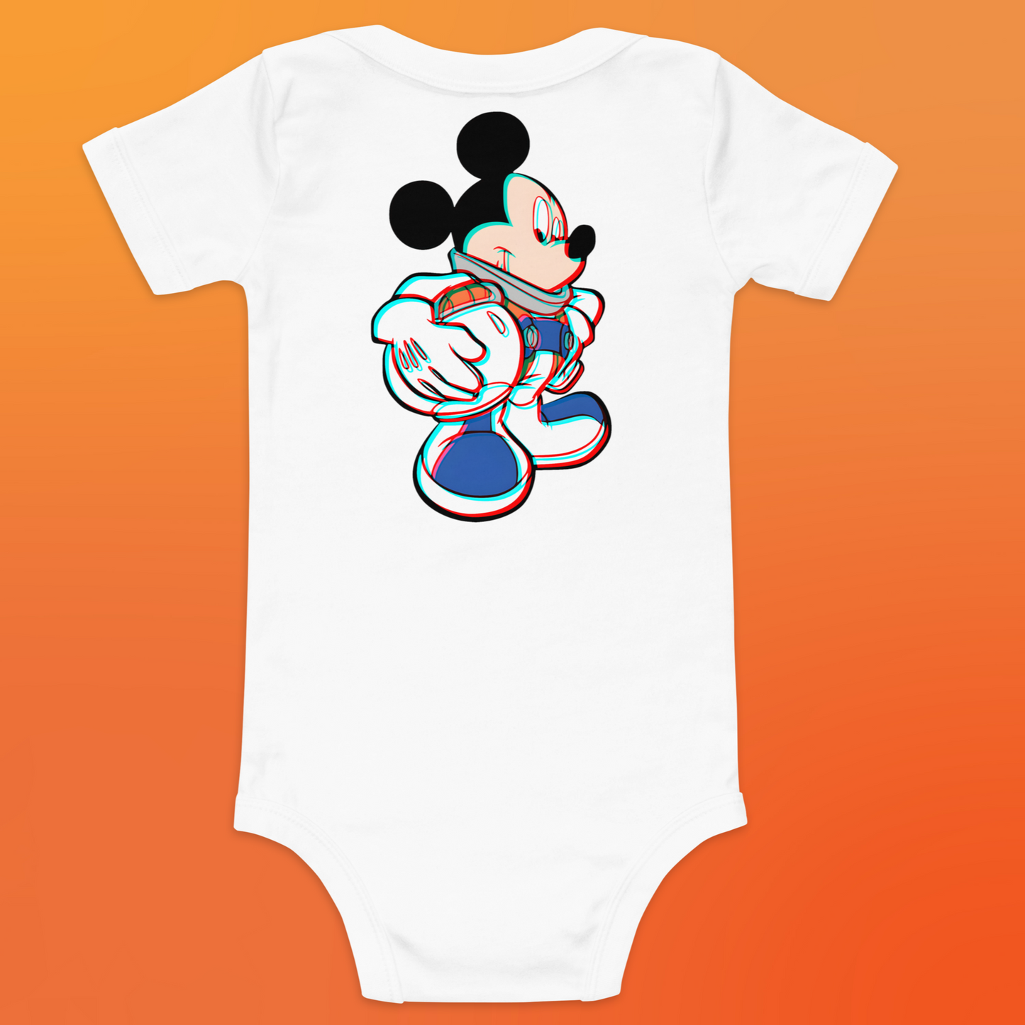 Designer Mickey-Mouse Baby Short Sleeve One Piece | Available in Multiple Colors | Design on Front & Back