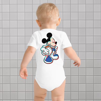 Designer Mickey-Mouse Baby Short Sleeve One Piece | Available in Multiple Colors | Design on Front & Back