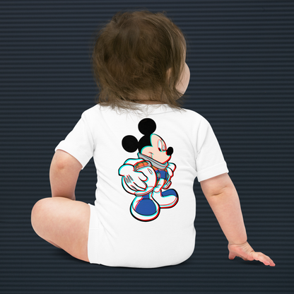 Designer Mickey-Mouse Baby Short Sleeve One Piece | Available in Multiple Colors | Design on Front & Back