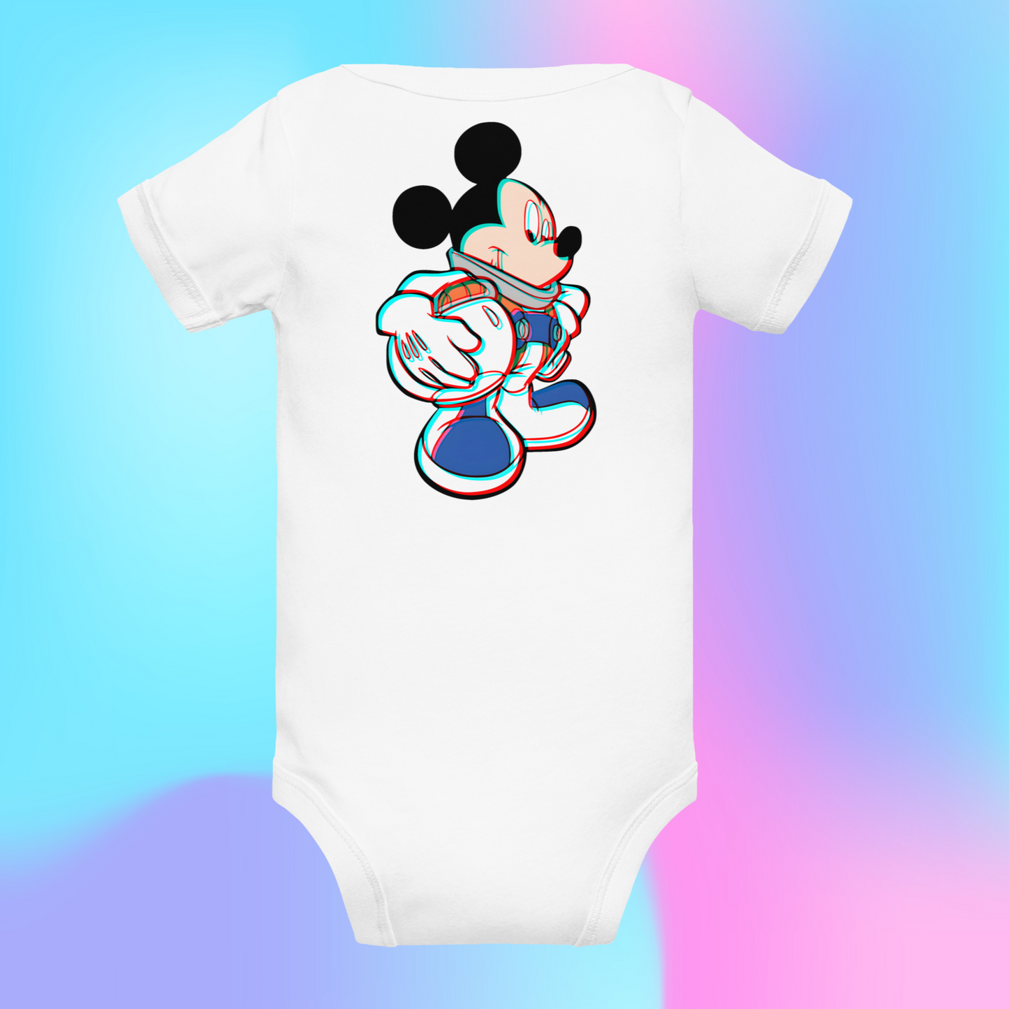 Designer Mickey-Mouse Baby Short Sleeve One Piece | Available in Multiple Colors | Design on Front & Back