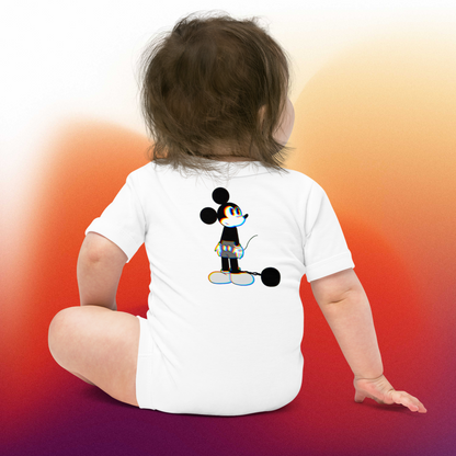 Designer Mickey-Mouse Baby Short Sleeve One Piece | Available in Multiple Colors | Design on Front & Back