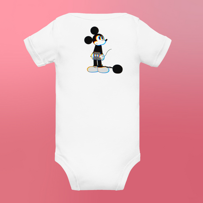 Designer Mickey-Mouse Baby Short Sleeve One Piece | Available in Multiple Colors | Design on Front & Back