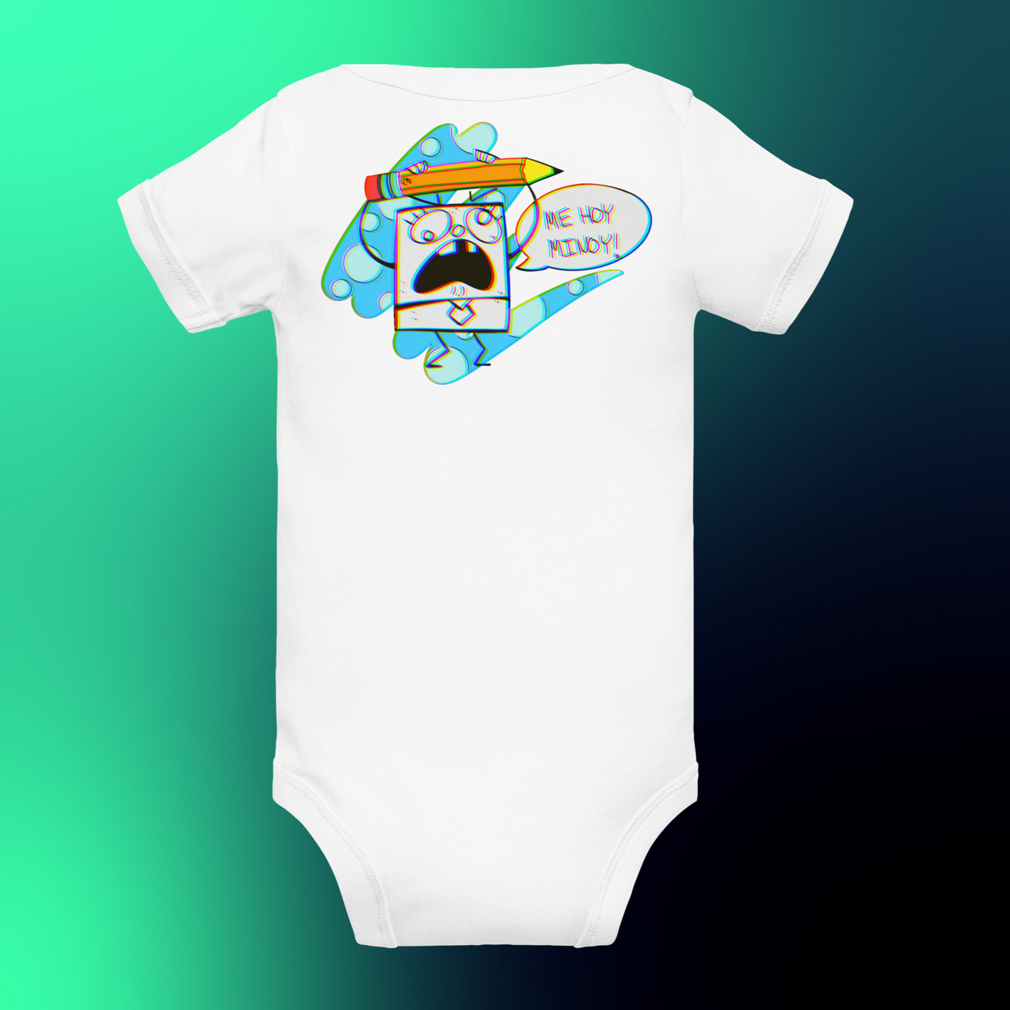 Designer Mickey-Mouse and Doodlebob Baby Short Sleeve One Piece | Available in Multiple Colors | Design on Front & Back