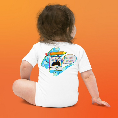 Designer Mickey-Mouse and Doodlebob Baby Short Sleeve One Piece | Available in Multiple Colors | Design on Front & Back