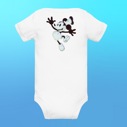 Designer Mickey-Mouse Baby Short Sleeve One Piece | Available in Multiple Colors | Design on Front & Back