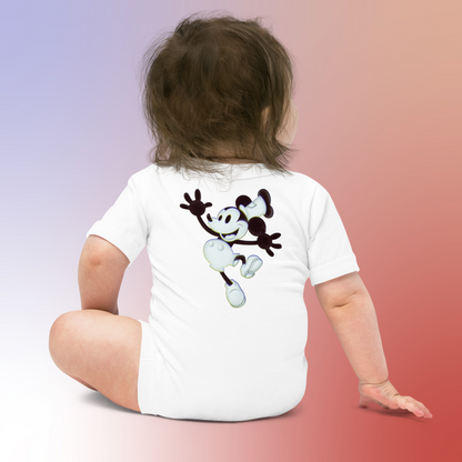 Designer Mickey-Mouse Baby Short Sleeve One Piece | Available in Multiple Colors | Design on Front & Back