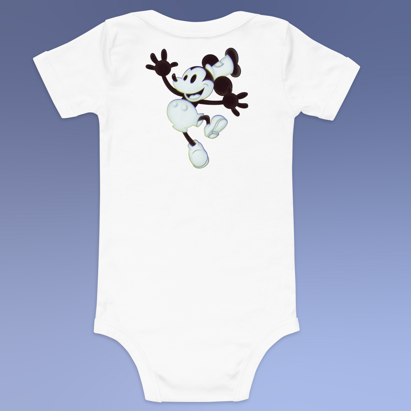 Designer Mickey-Mouse Baby Short Sleeve One Piece | Available in Multiple Colors | Design on Front & Back