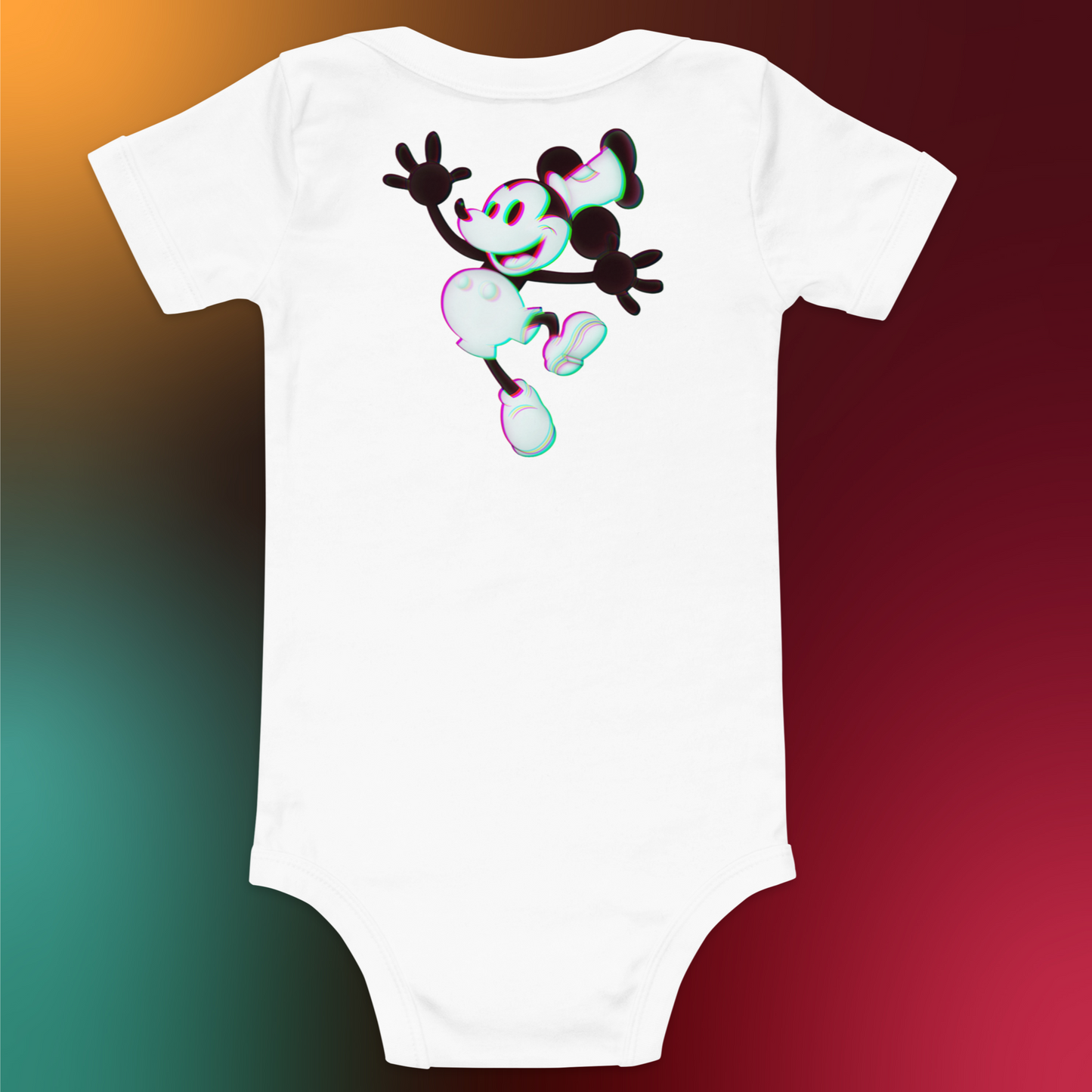 Designer 3D Mickey-Mouse Baby Short Sleeve One Piece | Available in Multiple Colors | Design on Front & Back