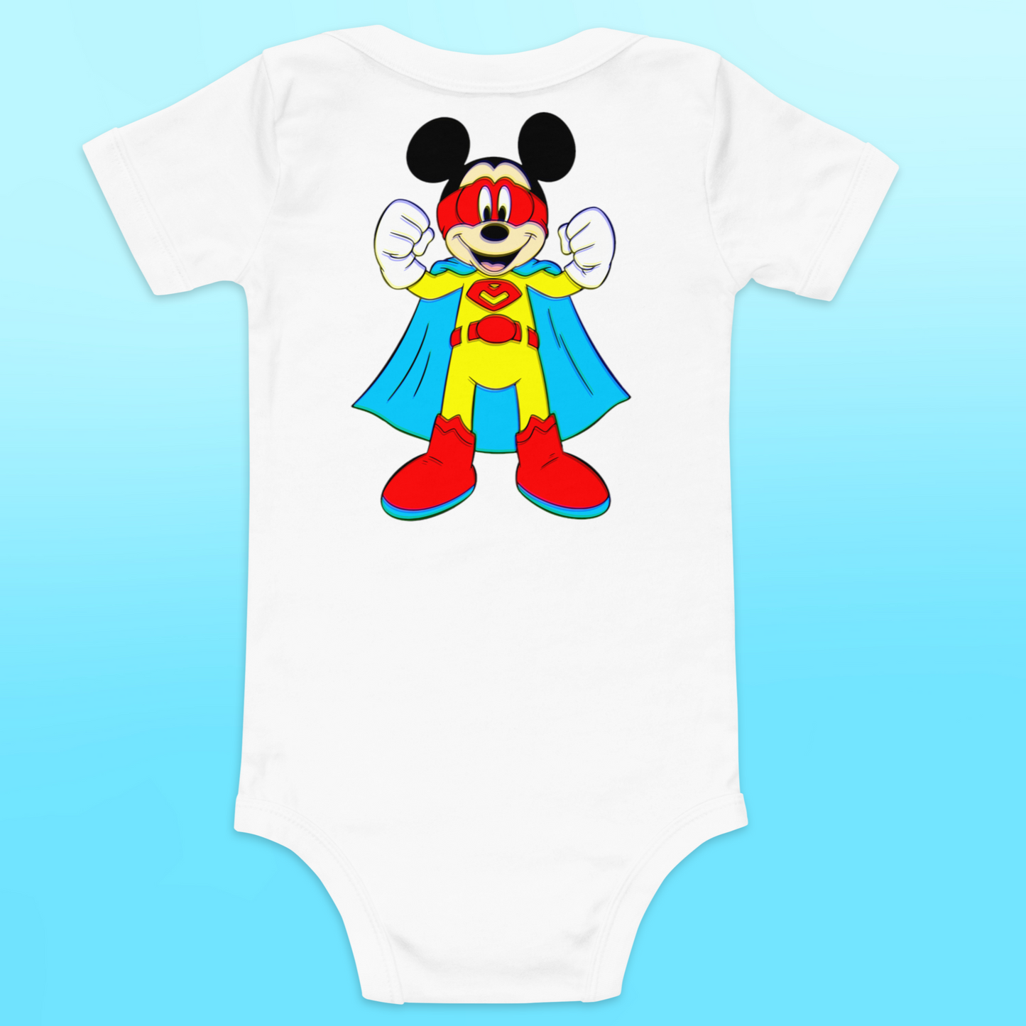 Designer Mickey-Mouse Baby Short Sleeve One Piece | Available in Multiple Colors | Design on Front & Back