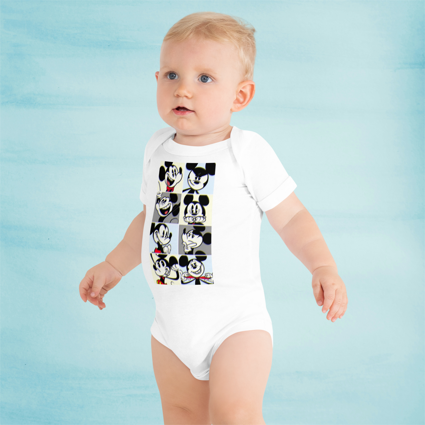 Designer Mickey-Mouse Baby Short Sleeve One Piece | Available in Multiple Colors