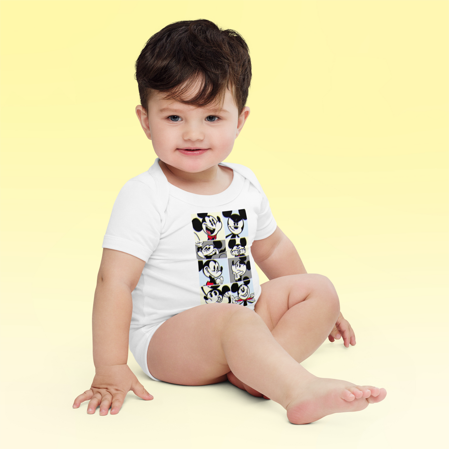 Designer Mickey-Mouse Baby Short Sleeve One Piece | Available in Multiple Colors