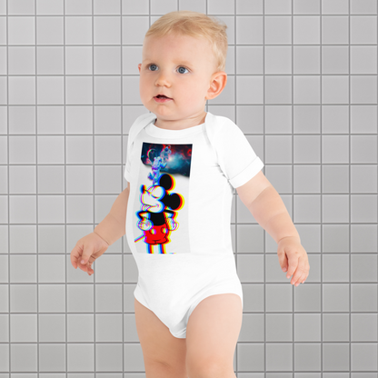 Designer Mickey-Mouse Baby Short Sleeve One Piece | Available in Multiple Colors | Design on Front & Back