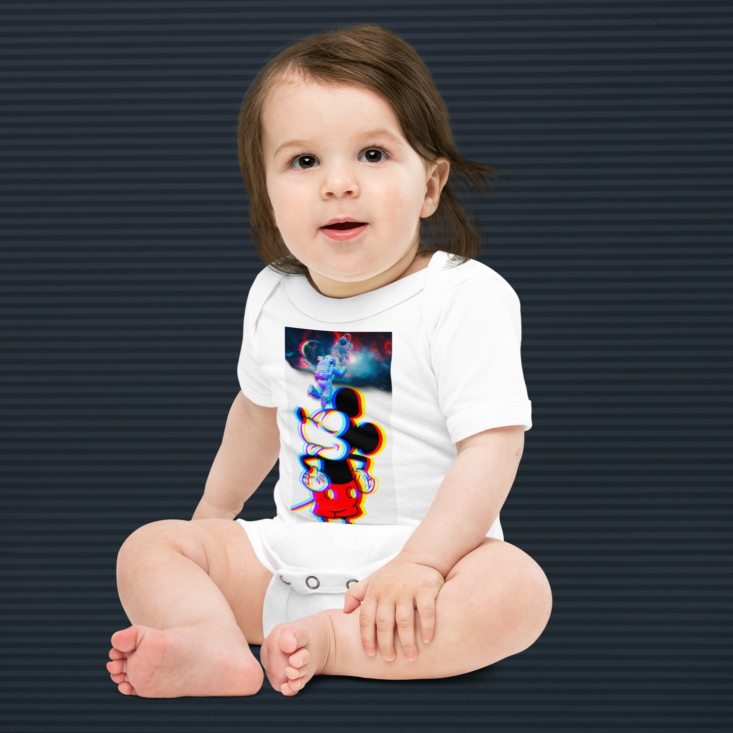 Designer Mickey-Mouse Baby Short Sleeve One Piece | Available in Multiple Colors | Design on Front & Back