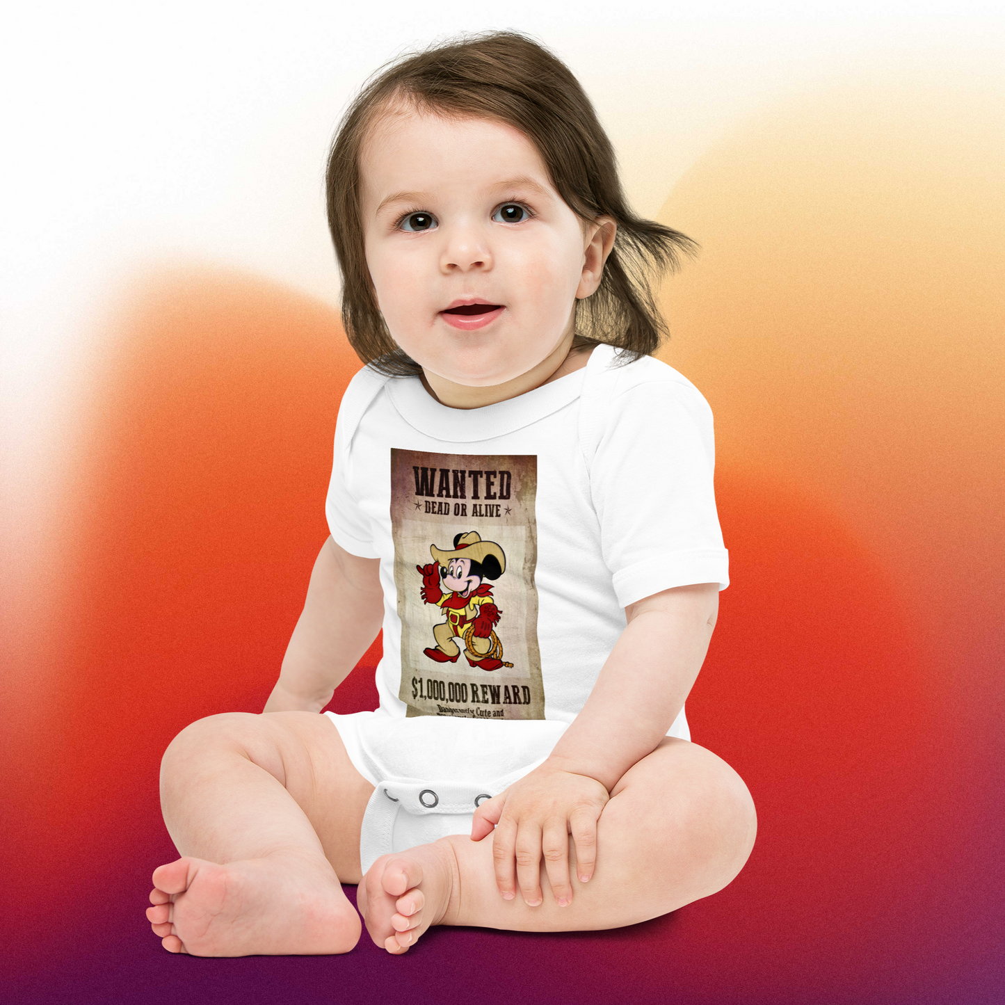 Designer Mickey-Mouse Baby Short Sleeve One Piece | Available in Multiple Colors | Design on Front & Back