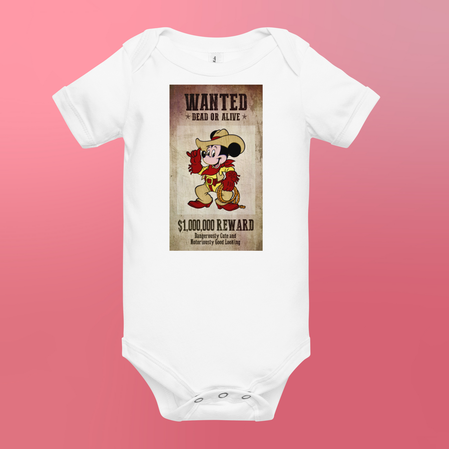 Designer Mickey-Mouse Baby Short Sleeve One Piece | Available in Multiple Colors | Design on Front & Back