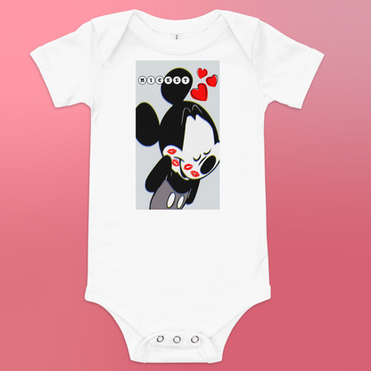 Designer Mickey-Mouse Baby Short Sleeve One Piece | Available in Multiple Colors | Design on Front & Back