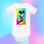 Designer Mickey-Mouse Baby Short Sleeve One Piece | Available in Multiple Colors | Design on Front & Back