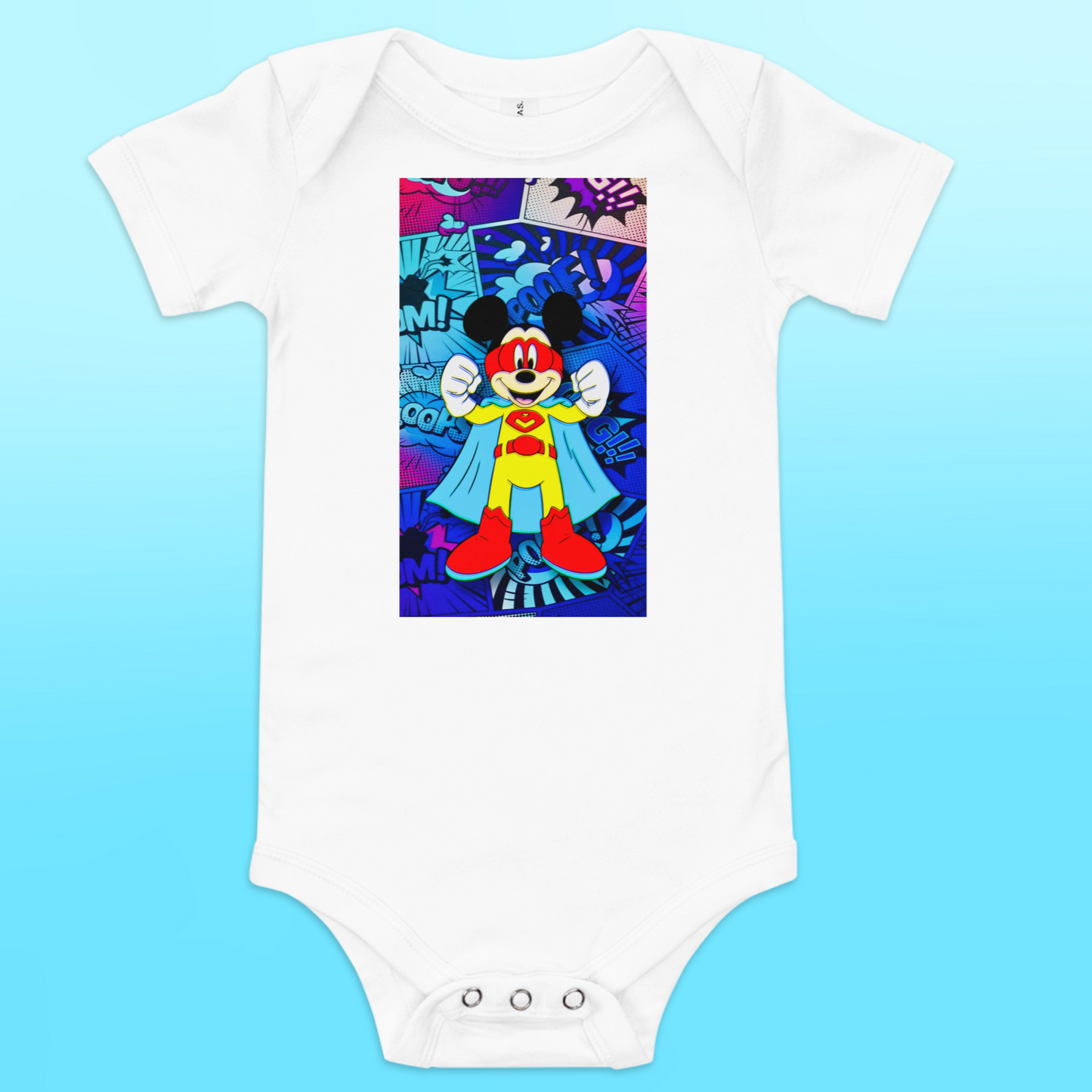 Designer Mickey-Mouse Baby Short Sleeve One Piece | Available in Multiple Colors | Design on Front & Back