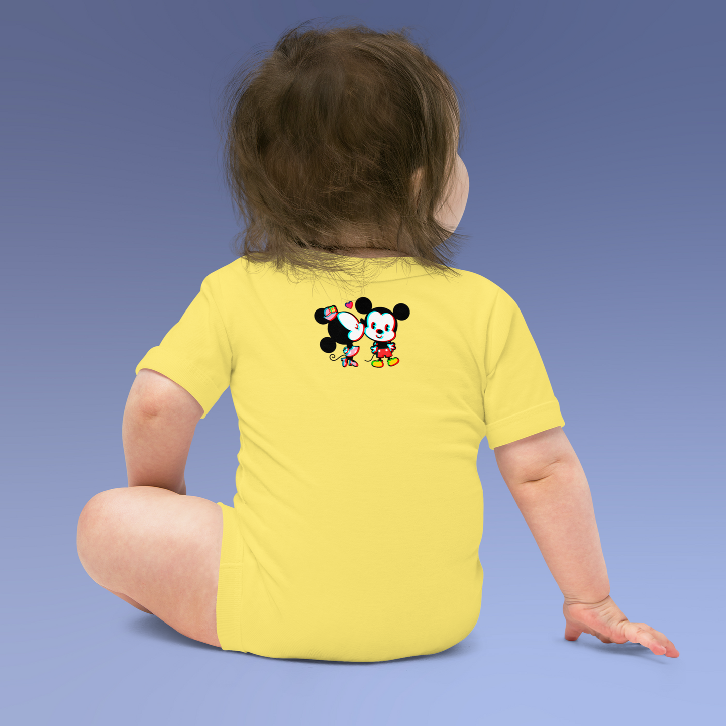 Designer Mickey-Mouse and Minnie-Mouse Baby Short Sleeve One Piece | Available in Multiple Colors | Design on Front & Back