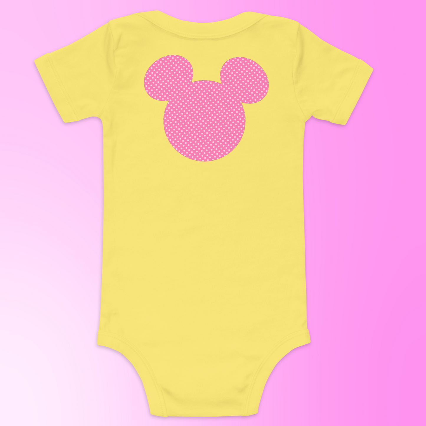 Designer Minnie-Mouse Baby Short Sleeve One Piece | Available in Multiple Colors | Design on Front & Back