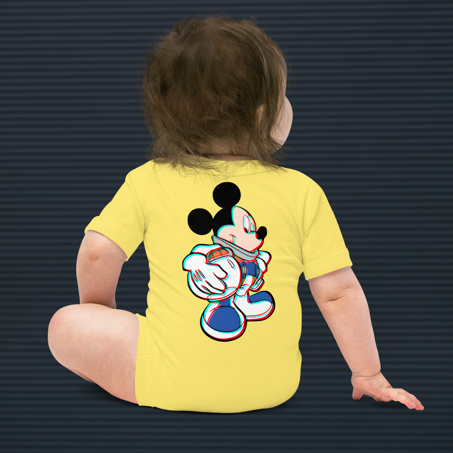 Designer Mickey-Mouse Baby Short Sleeve One Piece | Available in Multiple Colors | Design on Front & Back