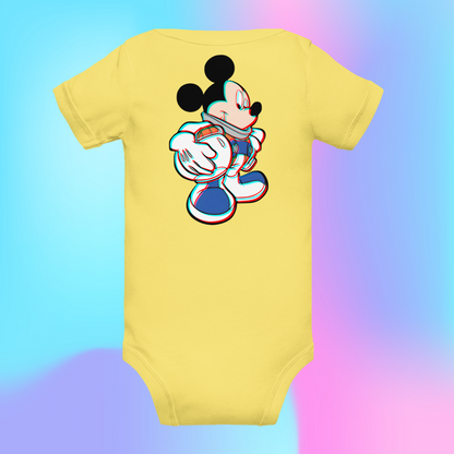 Designer Mickey-Mouse Baby Short Sleeve One Piece | Available in Multiple Colors | Design on Front & Back