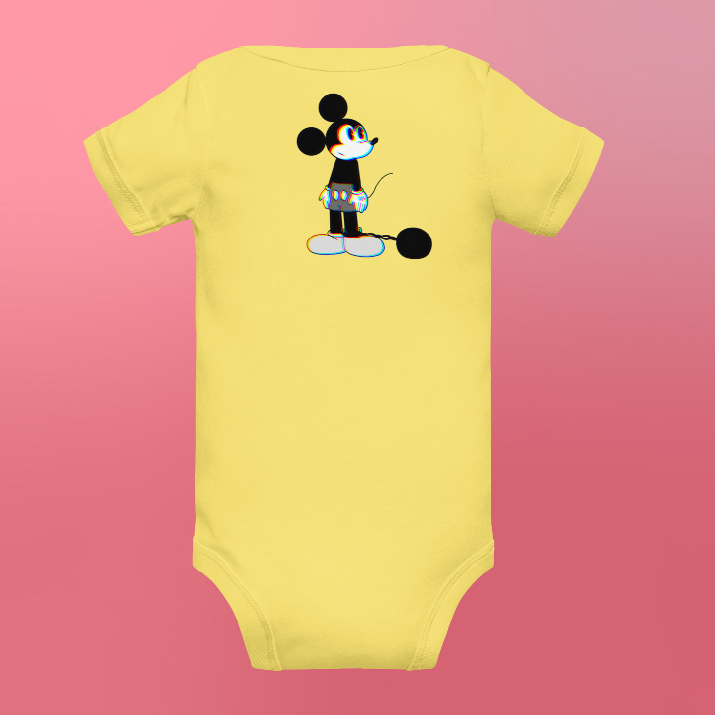 Designer Mickey-Mouse Baby Short Sleeve One Piece | Available in Multiple Colors | Design on Front & Back