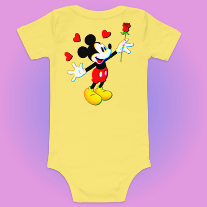 Designer Minnie-Mouse Baby Short Sleeve One Piece | Available in Multiple Colors | Design on Front & Back