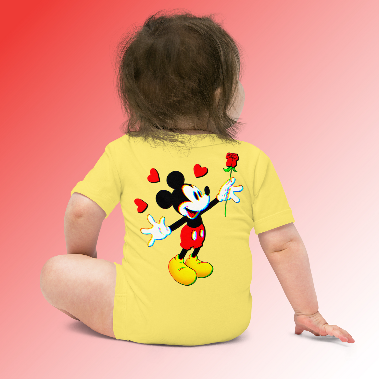 Designer Minnie-Mouse Baby Short Sleeve One Piece | Available in Multiple Colors | Design on Front & Back