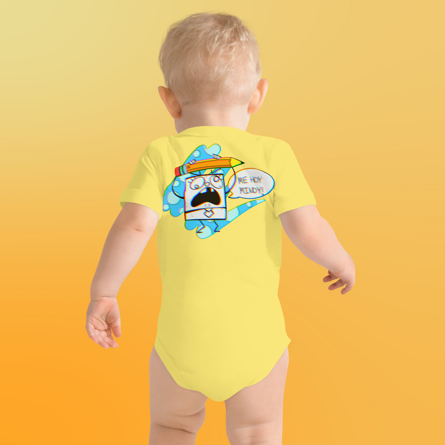 Designer Mickey-Mouse and Doodlebob Baby Short Sleeve One Piece | Available in Multiple Colors | Design on Front & Back