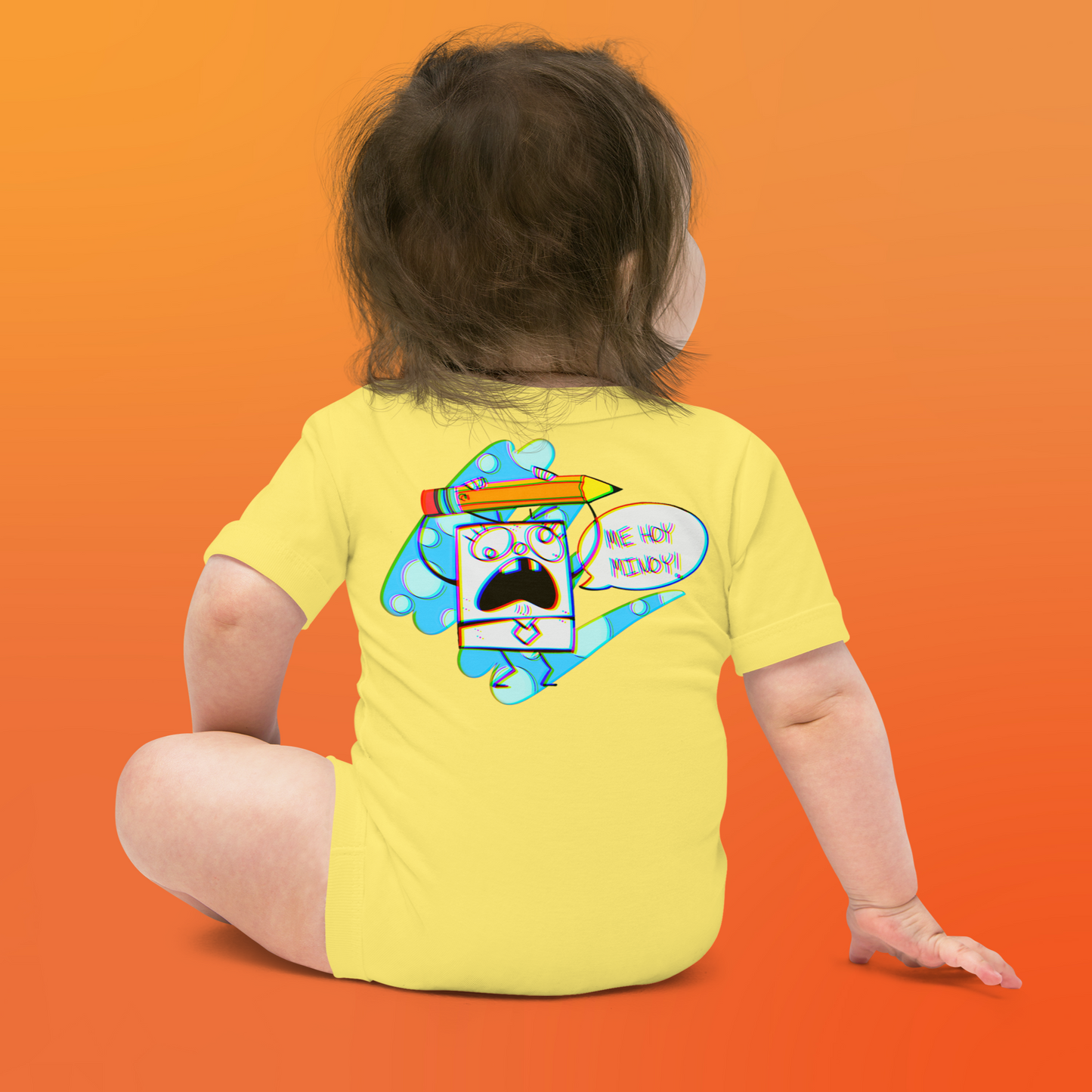 Designer Mickey-Mouse and Doodlebob Baby Short Sleeve One Piece | Available in Multiple Colors | Design on Front & Back