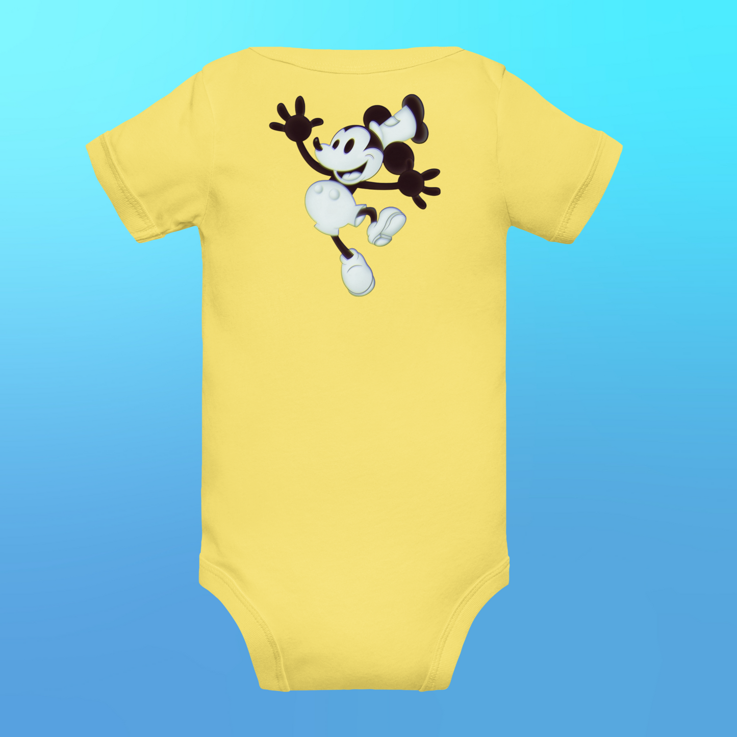 Designer Mickey-Mouse Baby Short Sleeve One Piece | Available in Multiple Colors | Design on Front & Back