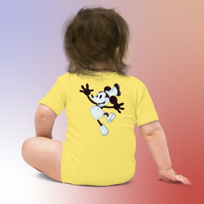 Designer Mickey-Mouse Baby Short Sleeve One Piece | Available in Multiple Colors | Design on Front & Back