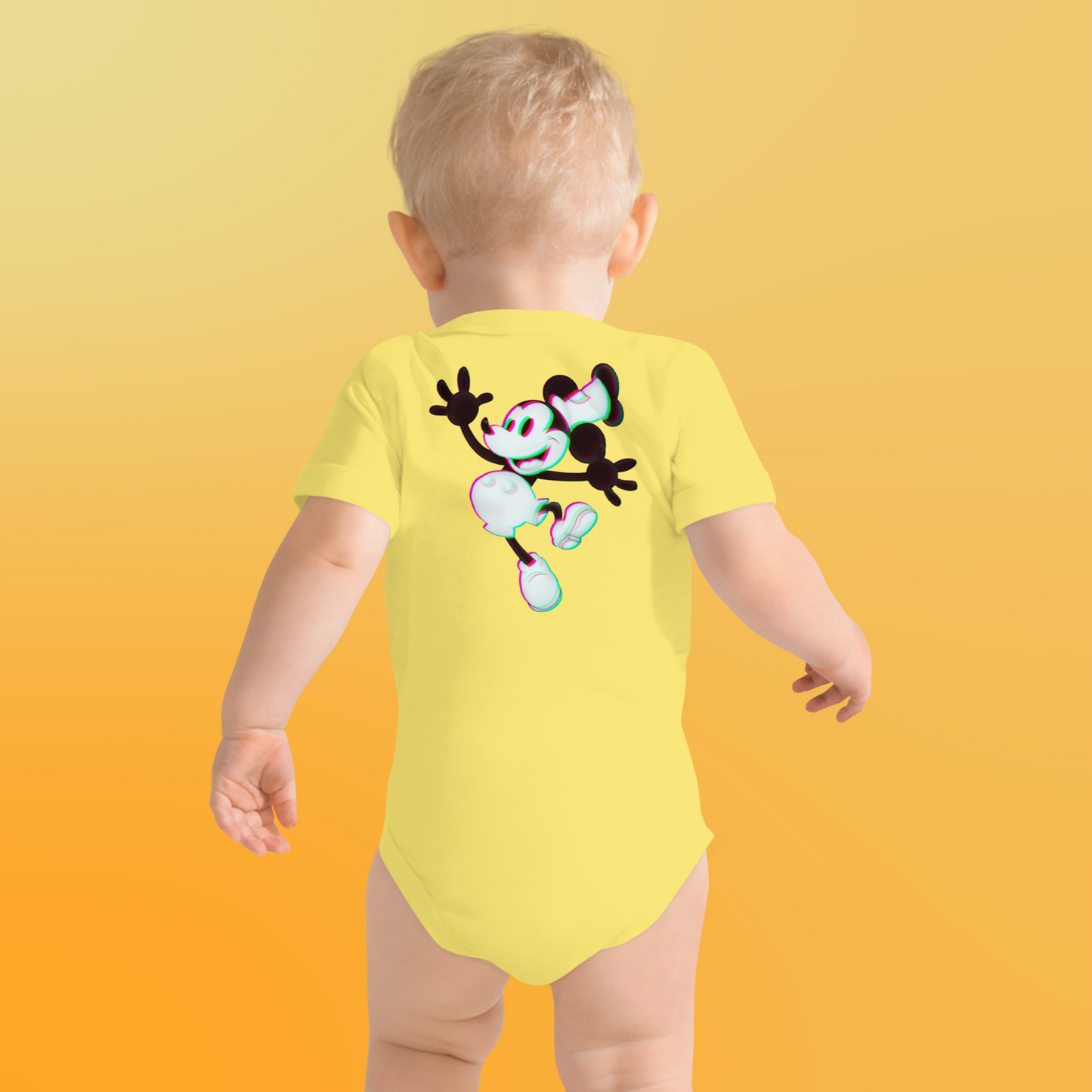 Designer 3D Mickey-Mouse Baby Short Sleeve One Piece | Available in Multiple Colors | Design on Front & Back