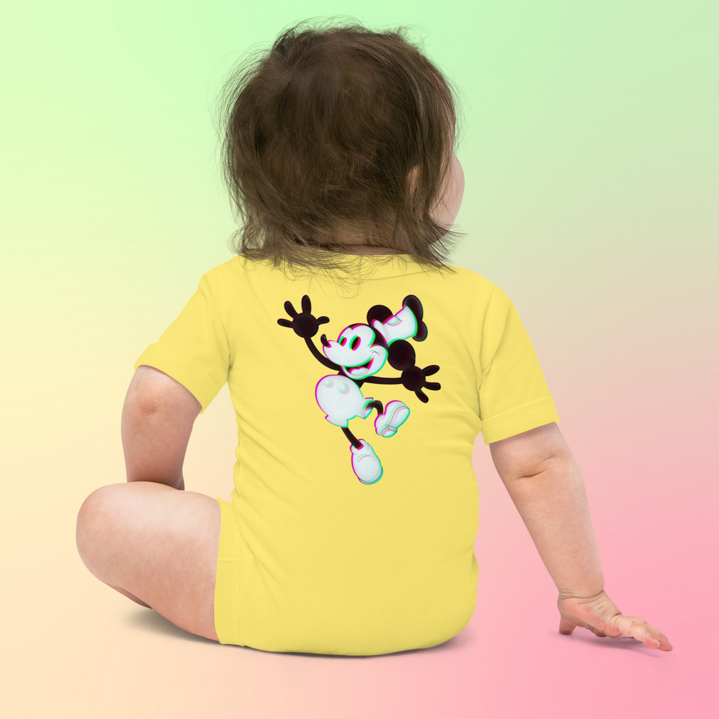 Designer 3D Mickey-Mouse Baby Short Sleeve One Piece | Available in Multiple Colors | Design on Front & Back