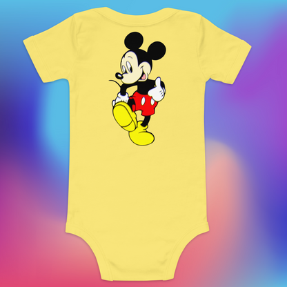 Designer Mickey-Mouse Baby Short Sleeve One Piece | Available in Multiple Colors | Design on Front & Back