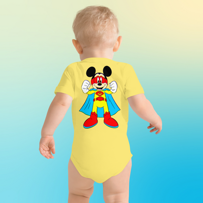 Designer Mickey-Mouse Baby Short Sleeve One Piece | Available in Multiple Colors | Design on Front & Back