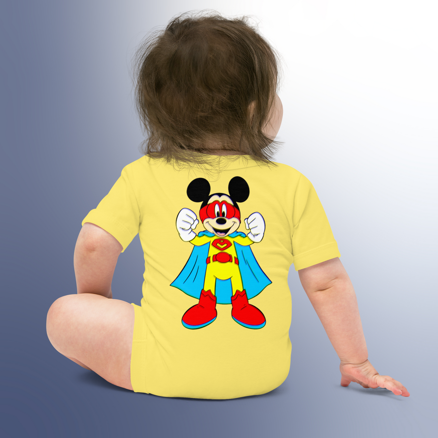 Designer Mickey-Mouse Baby Short Sleeve One Piece | Available in Multiple Colors | Design on Front & Back