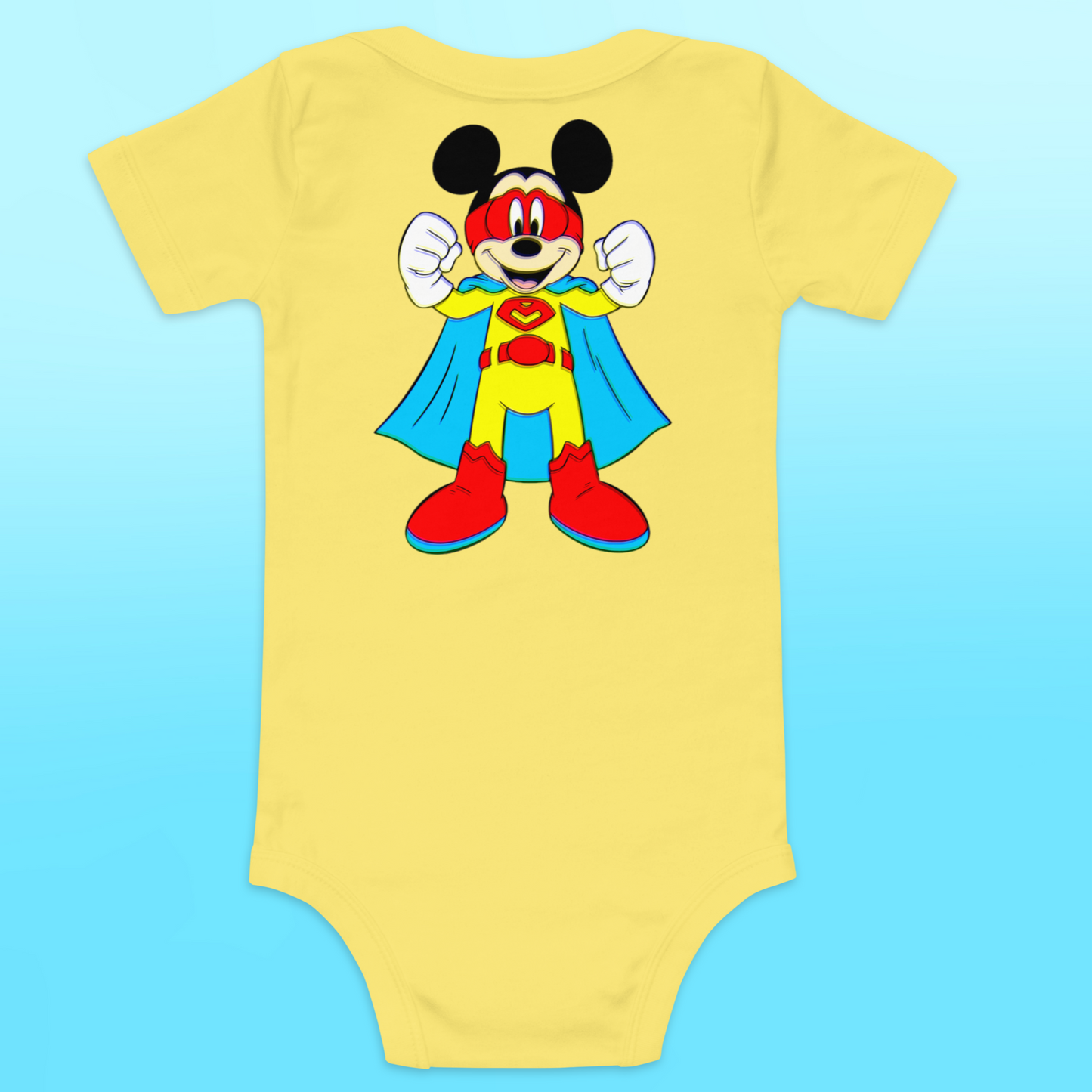 Designer Mickey-Mouse Baby Short Sleeve One Piece | Available in Multiple Colors | Design on Front & Back