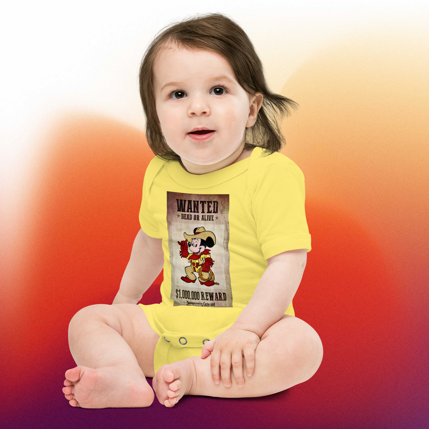 Designer Mickey-Mouse Baby Short Sleeve One Piece | Available in Multiple Colors | Design on Front & Back