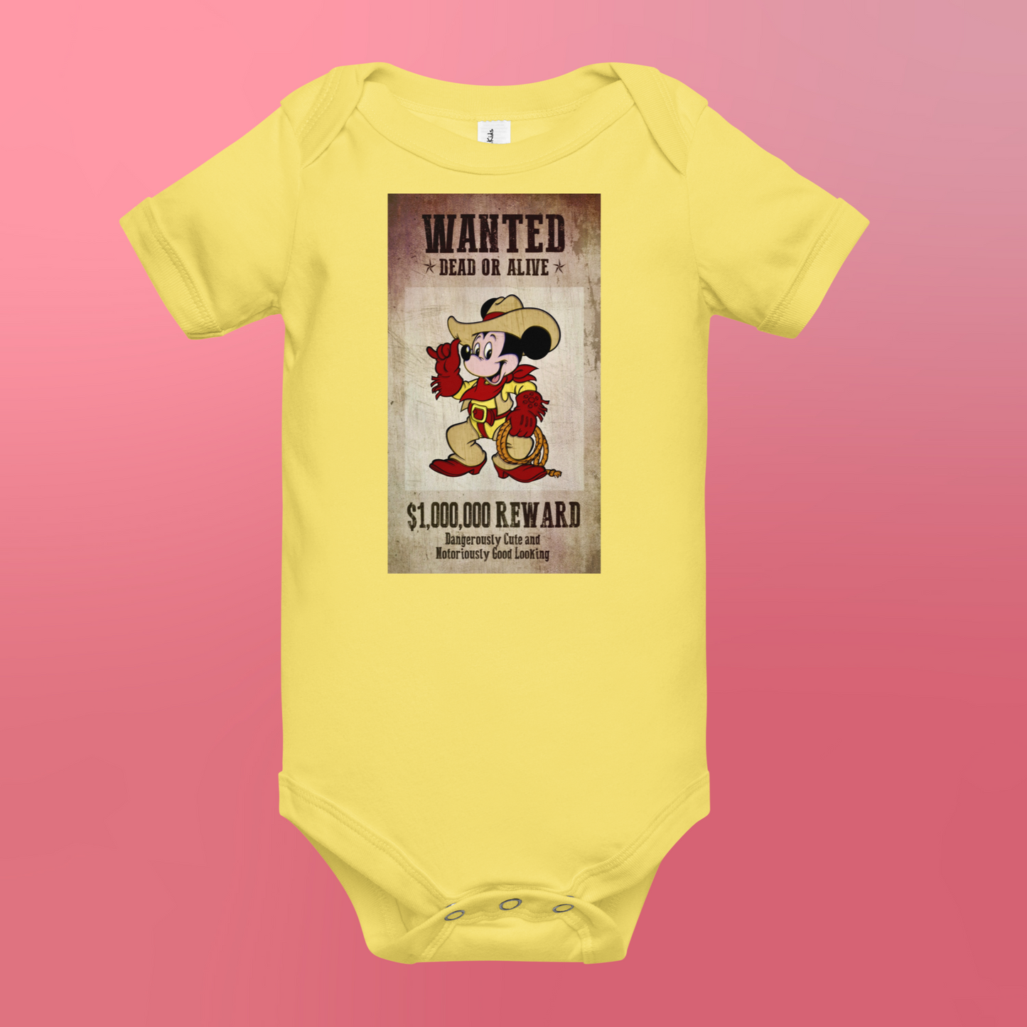 Designer Mickey-Mouse Baby Short Sleeve One Piece | Available in Multiple Colors | Design on Front & Back