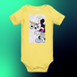 Designer Mickey-Mouse and Doodlebob Baby Short Sleeve One Piece | Available in Multiple Colors | Design on Front & Back