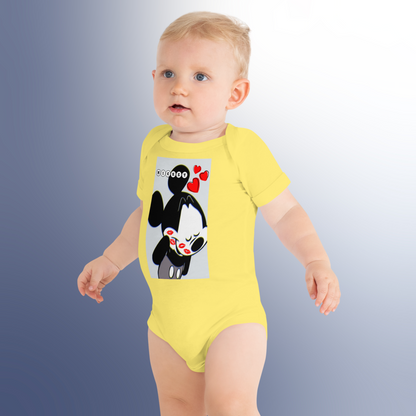 Designer Mickey-Mouse Baby Short Sleeve One Piece | Available in Multiple Colors | Design on Front & Back