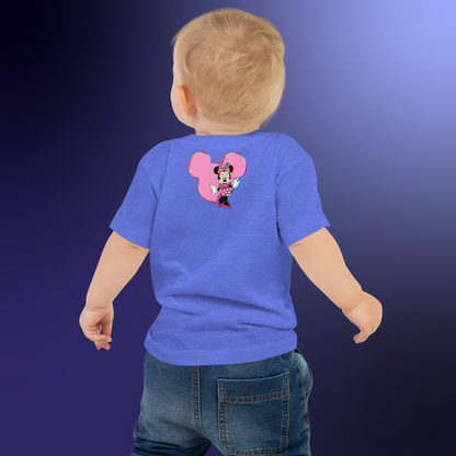 Designer Minnie-Mouse Baby Jersey Short Sleeve Tee | Available in Multiple Colors | Design on Front & Back