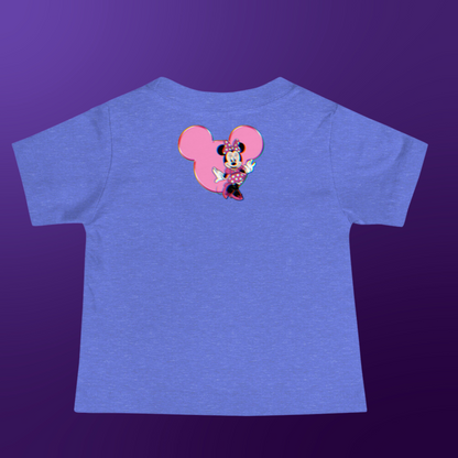 Designer Minnie-Mouse Baby Jersey Short Sleeve Tee | Available in Multiple Colors | Design on Front & Back